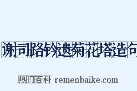 谢司路钤遗菊花塔造句是什么意思的图片